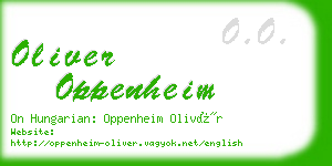 oliver oppenheim business card
